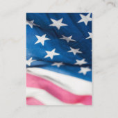 Red White Blue American Flag Patriotic Wedding Begleitkarte (Rückseite)