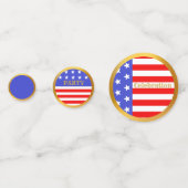 Red White Blue American Flag Table Confetti Konfetti (Vorderseiten)