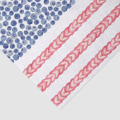 Red White Blue Americana Summer Frucht Muster Seidenpapier (Ausschnitt)