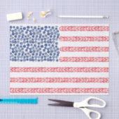 Red White Blue Americana Summer Frucht Muster Seidenpapier (Handwerk)