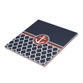 Red White Blue Anchor marokkanisches Gitter Fliese (Seite)