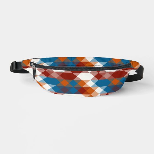 red white blue and orange geometric bauchtasche (Vorderseite)