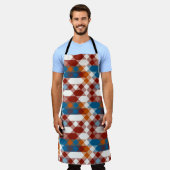 red white blue and orange geometric schürze (Getragen)