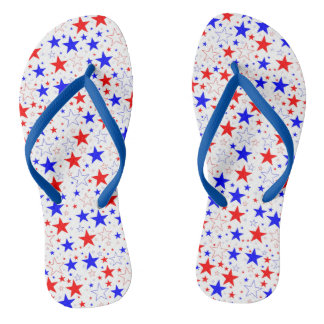 Red White & Blue Badesandalen