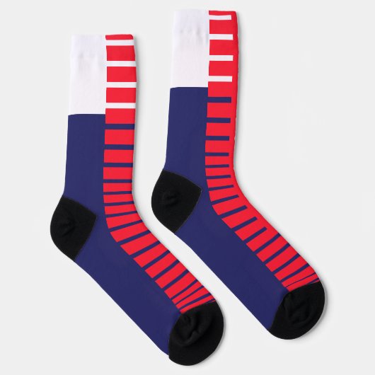 Red White Blue Bands Crew Socks Socken (Rechts)