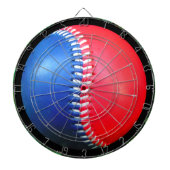 Red White & Blue Baseball Dart Board Dartscheibe (vorne)