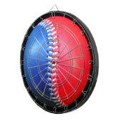 Red White & Blue Baseball Dart Board Dartscheibe (Vorderseite rechts)