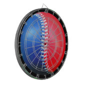 Red White & Blue Baseball Dart Board Dartscheibe (Vorderseite Links)