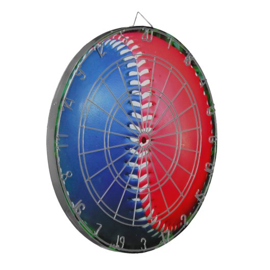 Red White & Blue Baseball Dartscheibe (Vorderseite Links)