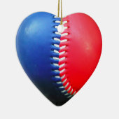 Red White & Blue Baseball Keramikornament (Rechts)