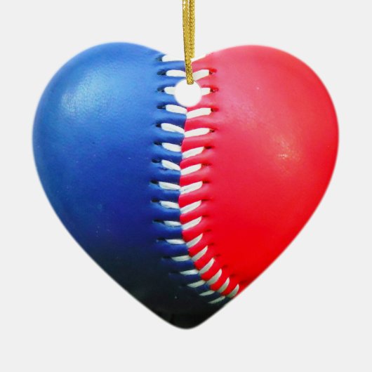 Red White & Blue Baseball Keramikornament (Vorne)
