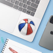 Red White Blue Basketball Aufkleber (Laptop mit iPhone)