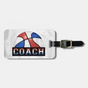 Red White Blue Basketball Coach Gepäckanhänger