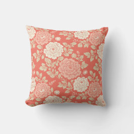 Red White Blue Block Print Stripes Kissen