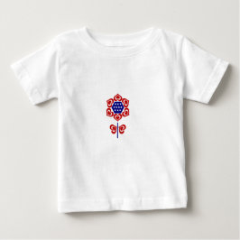 Red White Blue Blume Patriotic Design Baby T-shirt