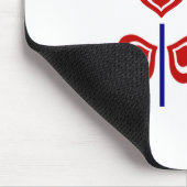 Red White Blue Blume Patriotic Design Mousepad (Ecke)