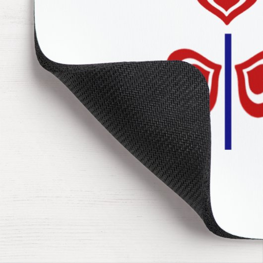 Red White Blue Blume Patriotic Design Mousepad (Ecke)