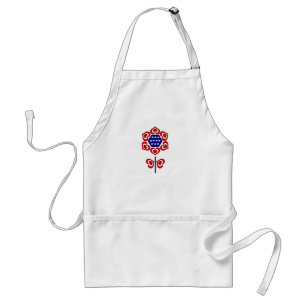 Red White Blue Blume Patriotic Design Schürze