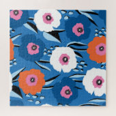 Red White Blue: Blumenskandinavisch. Puzzle (Horizontal)
