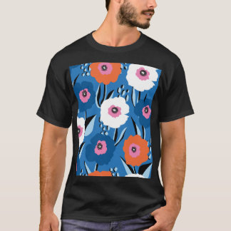 Red White Blue: Blumenskandinavisch. T-Shirt