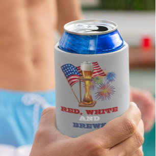 Red White Blue Brews Beer 4. Juli Dosenkühler