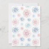 Red White Blue Bun im Oven BabyQ Baby Shower Einladung (Rückseite)