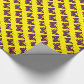 Red White Blue Butterfly Yello Geschenkpapier (Ecke)