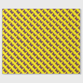 Red White Blue Butterfly Yello Geschenkpapier (Flach)