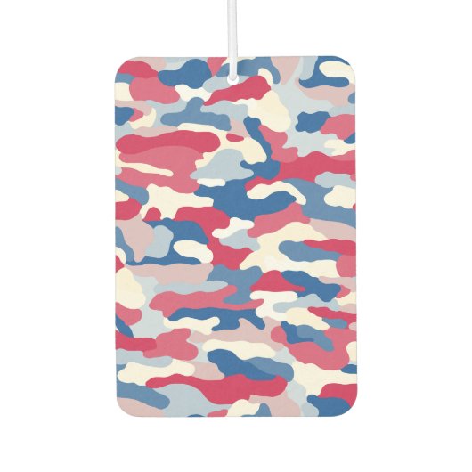 Red White & Blue Camouflage Autolufterfrischer (Vorderseite)