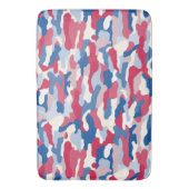 Red White & Blue Camouflage Badematte (Vorderseite Vertikal)