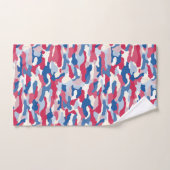 Red White & Blue Camouflage Badhandtuch Set (Handtuch)