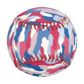 Red White & Blue Camouflage Baseball (Rückseite)