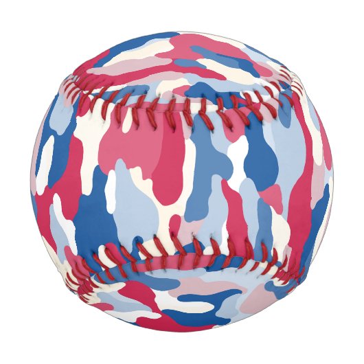 Red White & Blue Camouflage Baseball (Vorderseite)