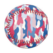 Red White & Blue Camouflage Baseball (Vorderseite Links)