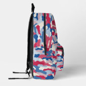 Red White & Blue Camouflage Bedruckter Rucksack (Links)