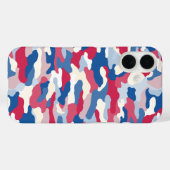 Red White & Blue Camouflage Case-Mate iPhone Hülle (Rückseite (Horizontal))
