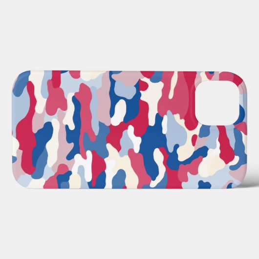 Red White & Blue Camouflage Case-Mate iPhone Hülle (Rückseite (Horizontal))