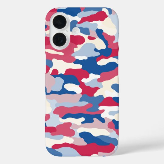 Red White & Blue Camouflage Case-Mate iPhone Hülle (Rückseite)