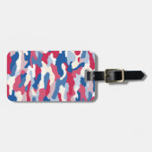 Red White Blue Camouflage Custom Gepäckanhänger (Vorderseite horizontal)