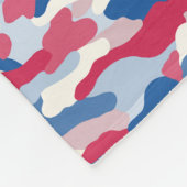 Red White & Blue Camouflage Fleecedecke (Ecke)
