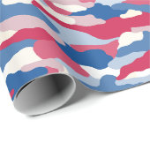 Red White Blue Camouflage Geschenkpapier (Rolleneckpunkt)
