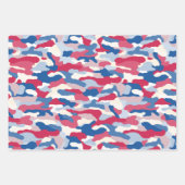 Red White & Blue Camouflage Geschenkpapier Set (Vorderseite 3)
