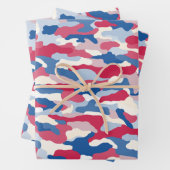 Red White & Blue Camouflage Geschenkpapier Set (Beispiel)