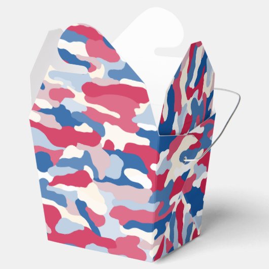 Red White & Blue Camouflage Geschenkschachtel (Geöffnet)