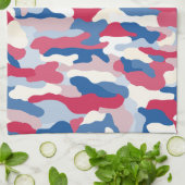 Red White & Blue Camouflage Geschirrtuch (Gefaltet)