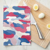 Red White & Blue Camouflage Geschirrtuch (Viertel Falte)