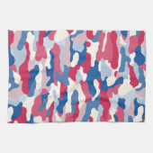 Red White & Blue Camouflage Geschirrtuch (Horizontal)