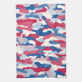 Red White & Blue Camouflage Geschirrtuch (Vertikal)
