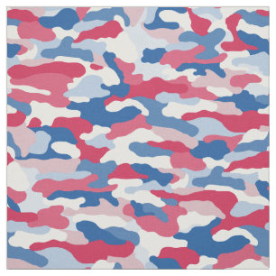 Red White & Blue Camouflage (kleiner Maßstab) Stoff