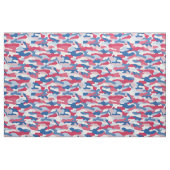 Red White & Blue Camouflage (kleiner Maßstab) Stoff (Fat Quarter (45,7 x 55,9 cm))